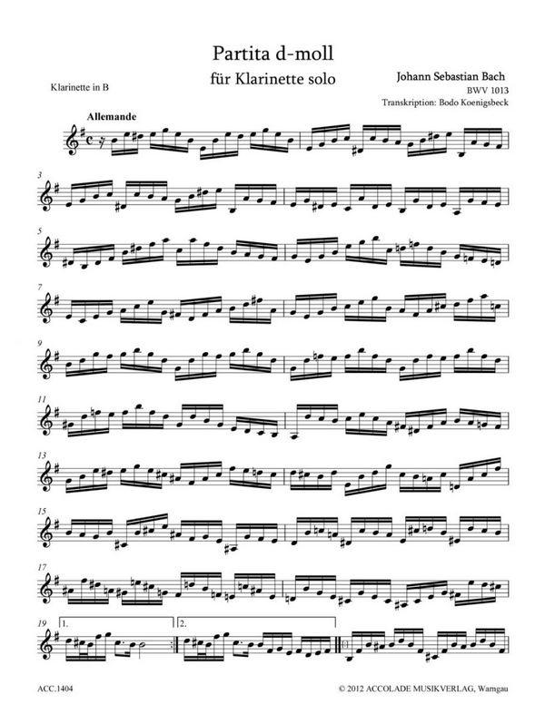 Partita d-Moll BWV1013