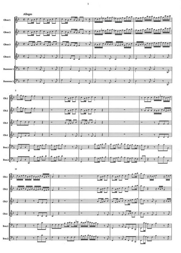 Concerto F Major for 4 oboes and