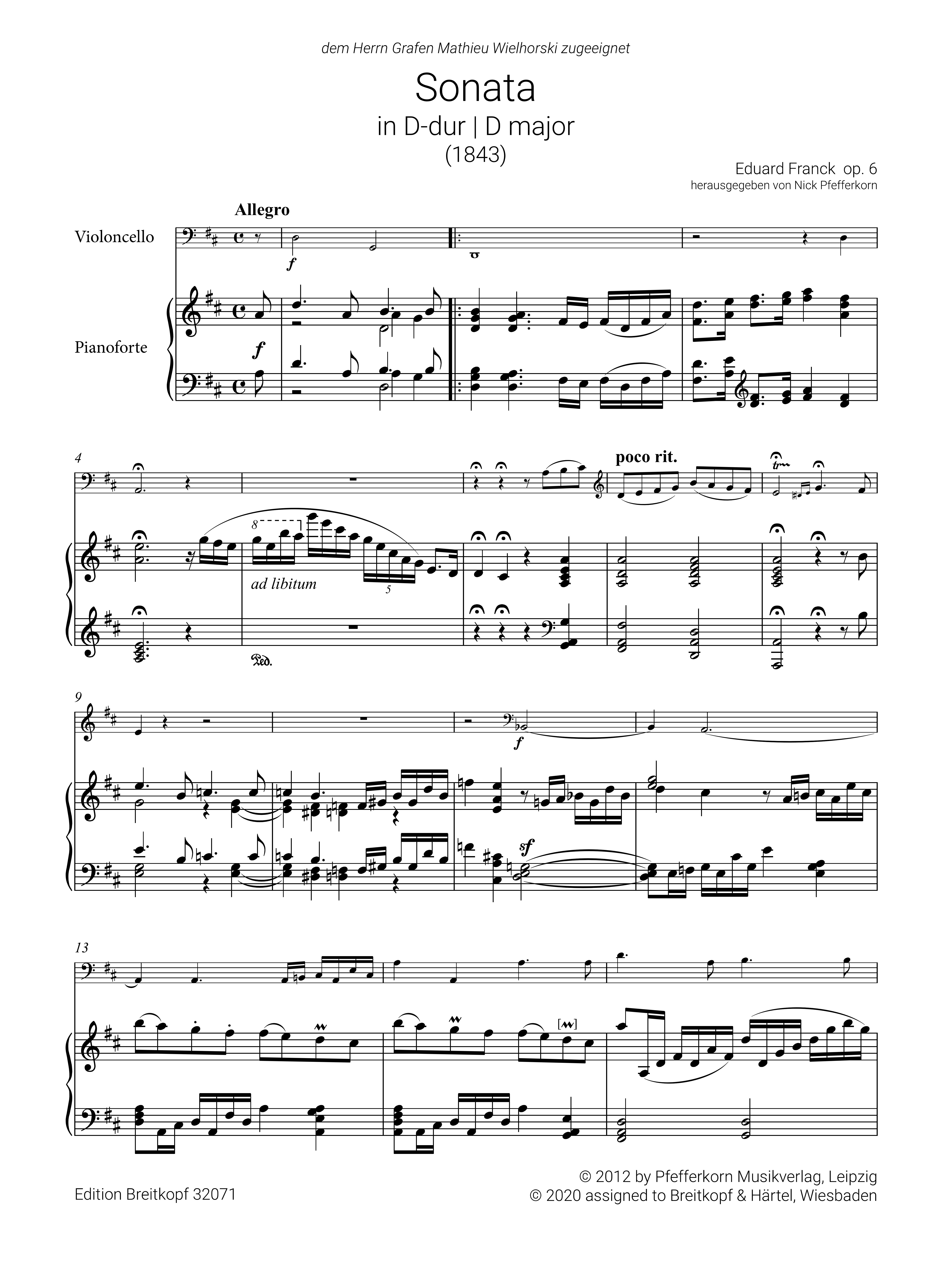 Sonate D-Dur Nr.1 op.6