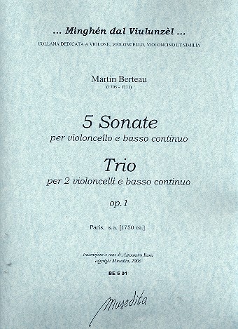 5 Sonaten  und  Trio op.1