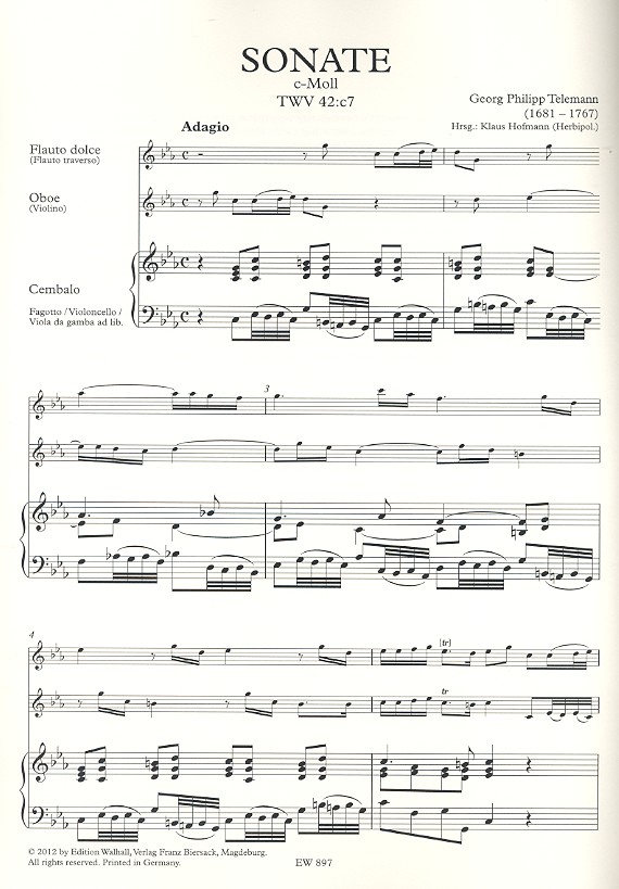 Sonate c-Moll TWV42:c7