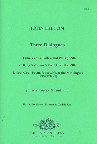 3 Dialogues for 3-8 solo voices and Bc