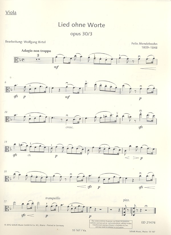 Lied ohne Worte op.30,3