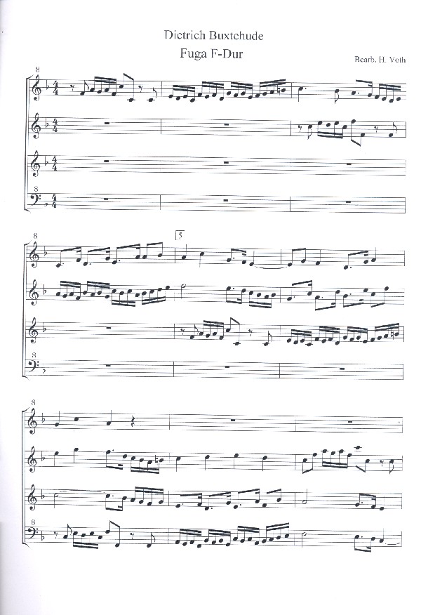 Fuga F-Dur für 4 Blockflöten (SATB)