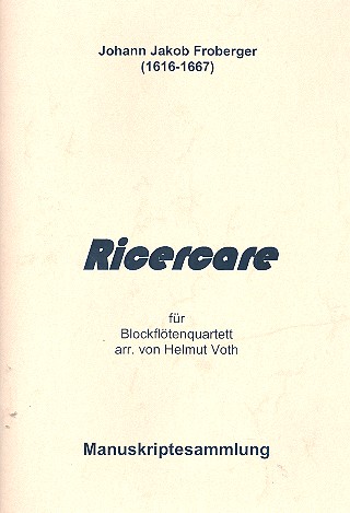 Ricercare für 4 Blockflöten (SATB)