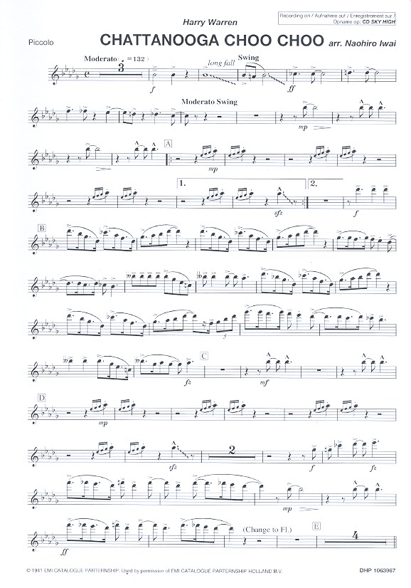 Chattanooga choo choo: for concert band