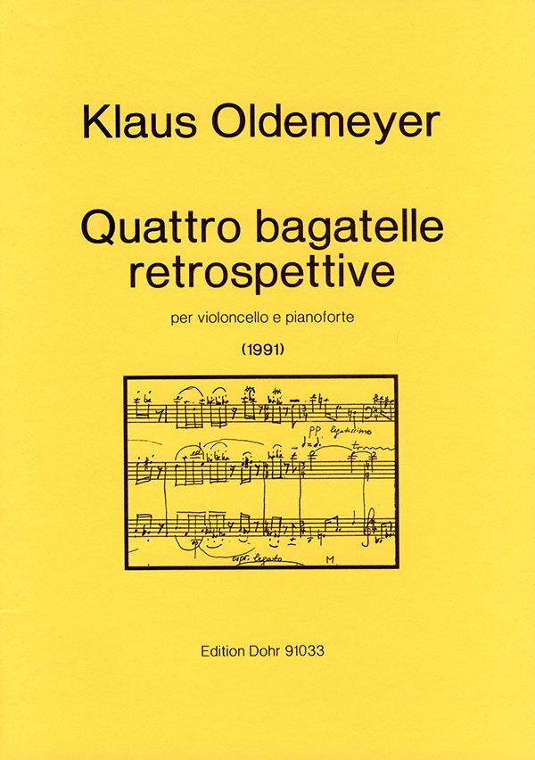 4 bagatelle retrospettive für Violoncello