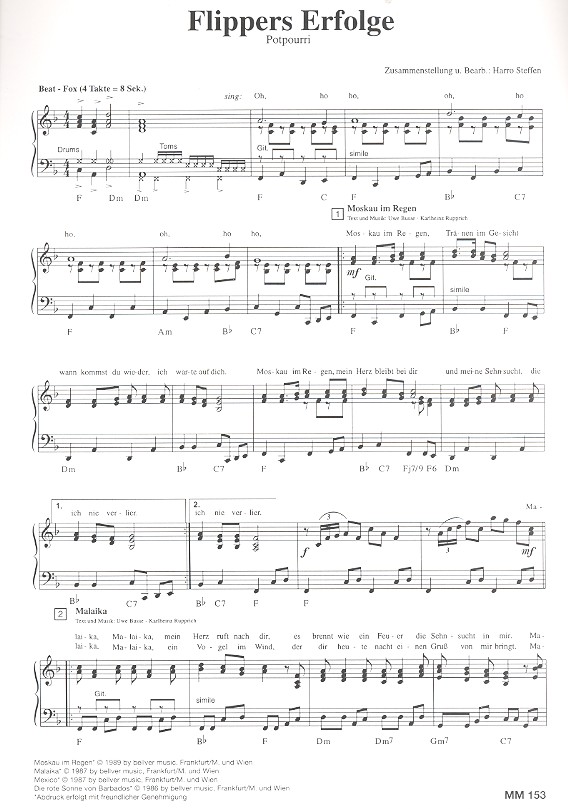 Flippers Erfolge: für Klavier (Akkordeon)