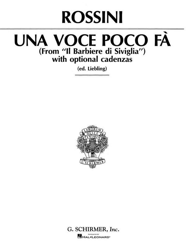 Una Voce poco fà for high voice and piano