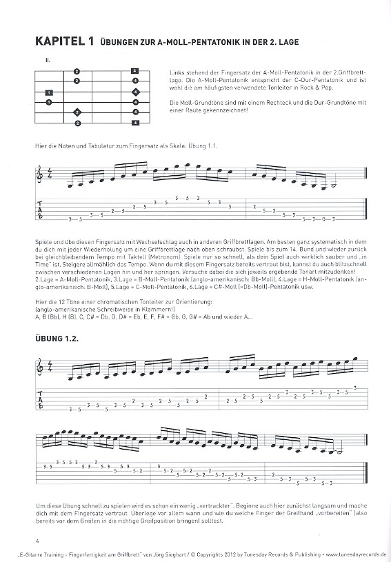 E-Gitarre Training - Fingerfertigkeit am