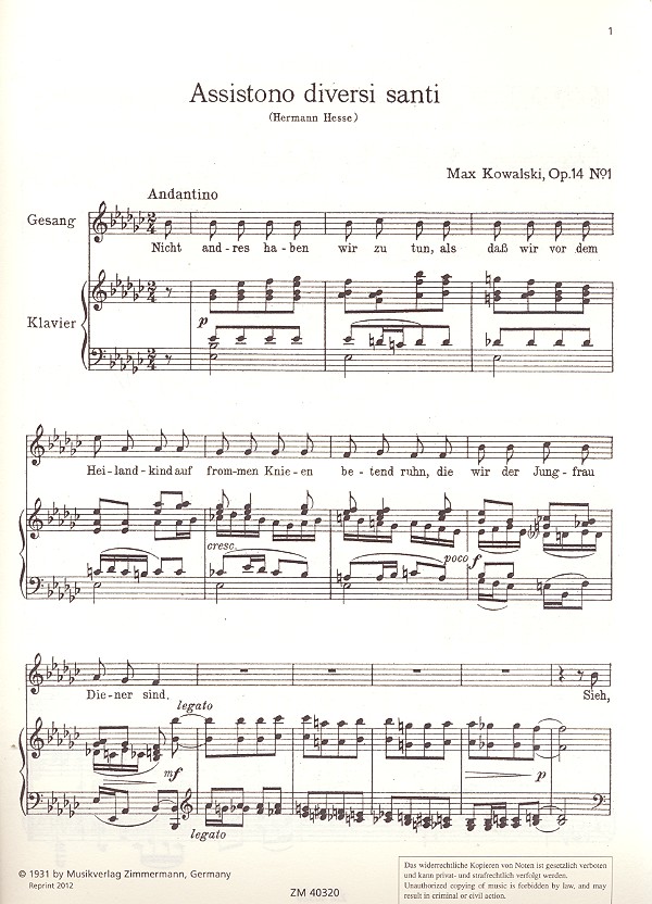 5 Gedichte op.14