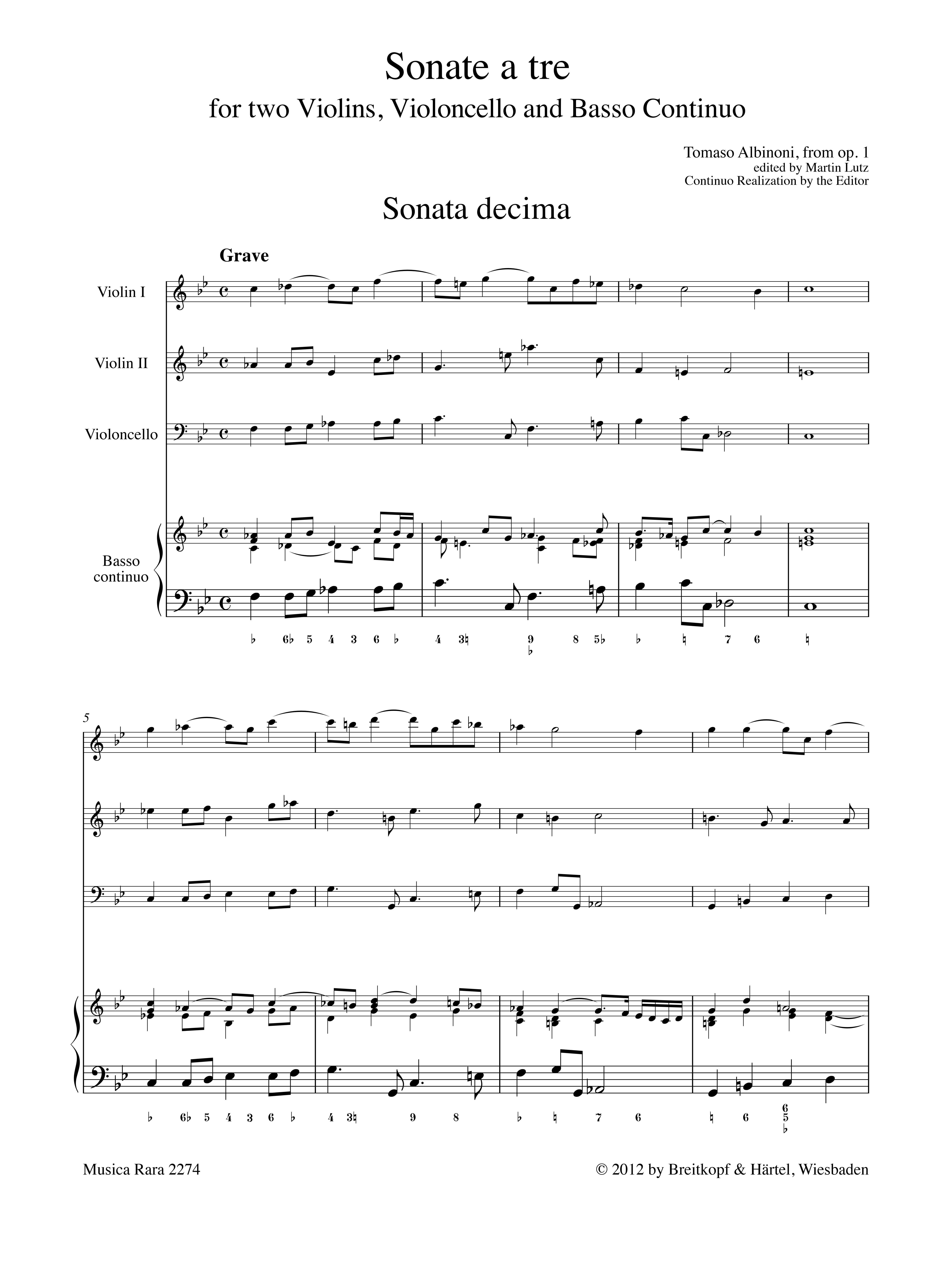 Sonate a tre op.1 Band 4 (Nr.10-12)