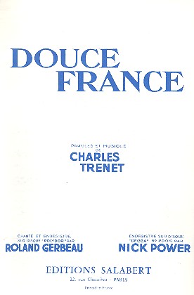 Douce France pour chant et piano