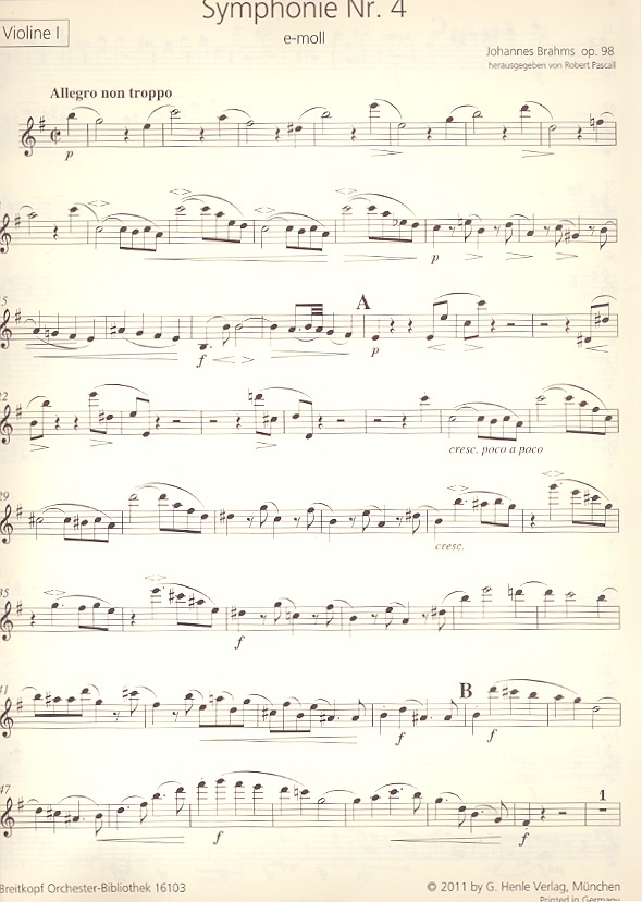 Sinfonie e-Moll Nr.4 op.98