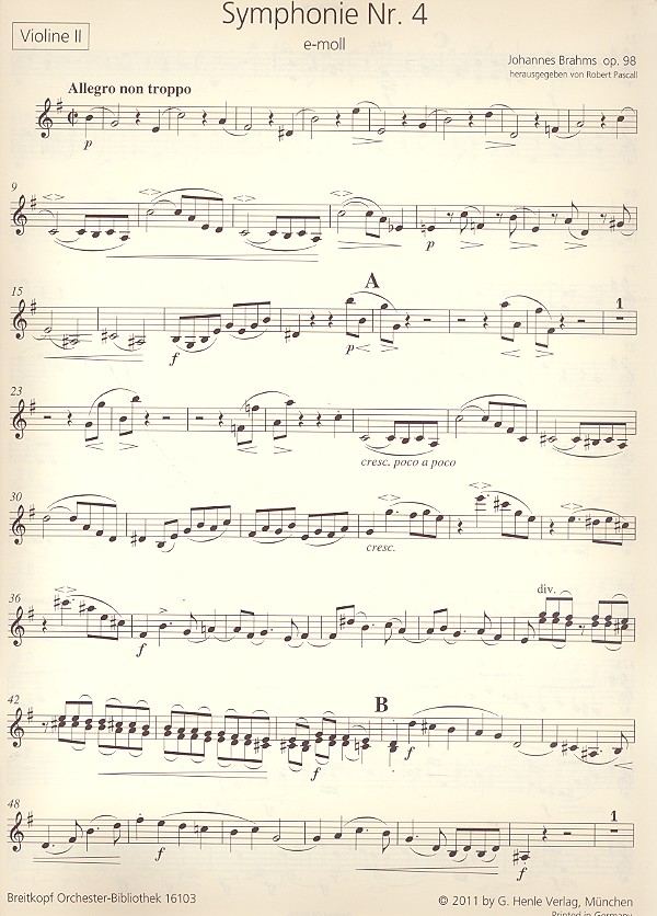 Sinfonie e-Moll Nr.4 op.98