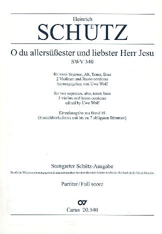 O du allersüßester und liebster Herr Jesu