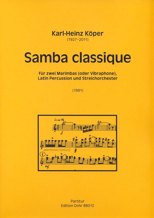 Samba classique für 2 Marimbaphone,