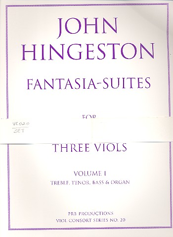 Fantasia-Suites a 3 vol.1 for 3 viols