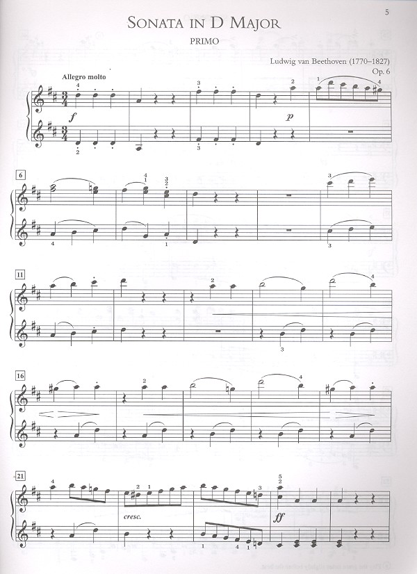 Sonata in D Major op.6