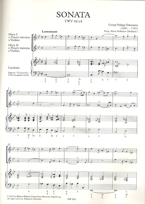 Sonate c-Moll TWV42:c4