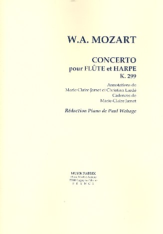 Concerto KV299 for flute, harpe and orchestra