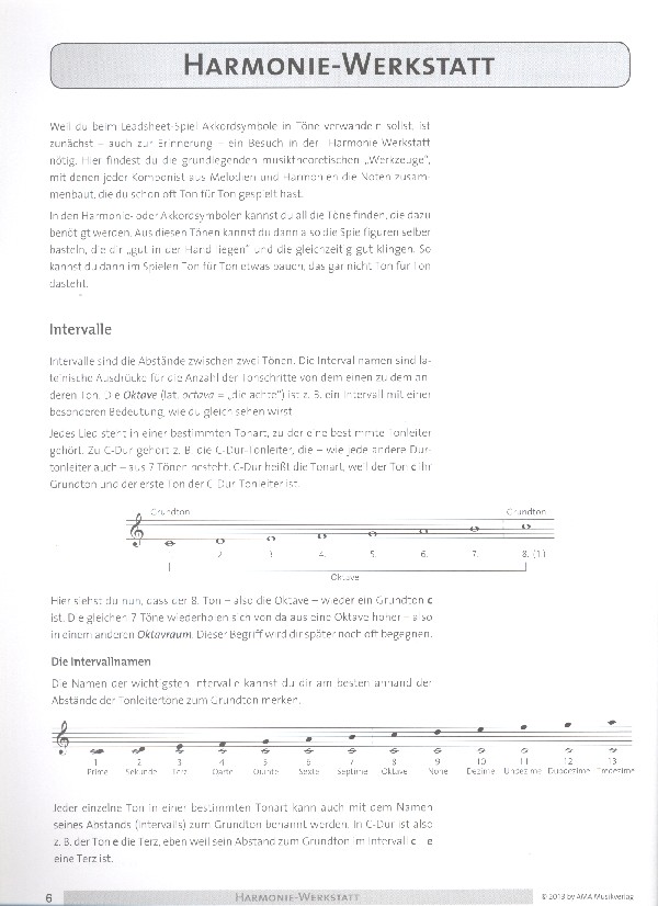 Klavier - erster Weg zum Spielen nach Akkordsymbolen Band 1