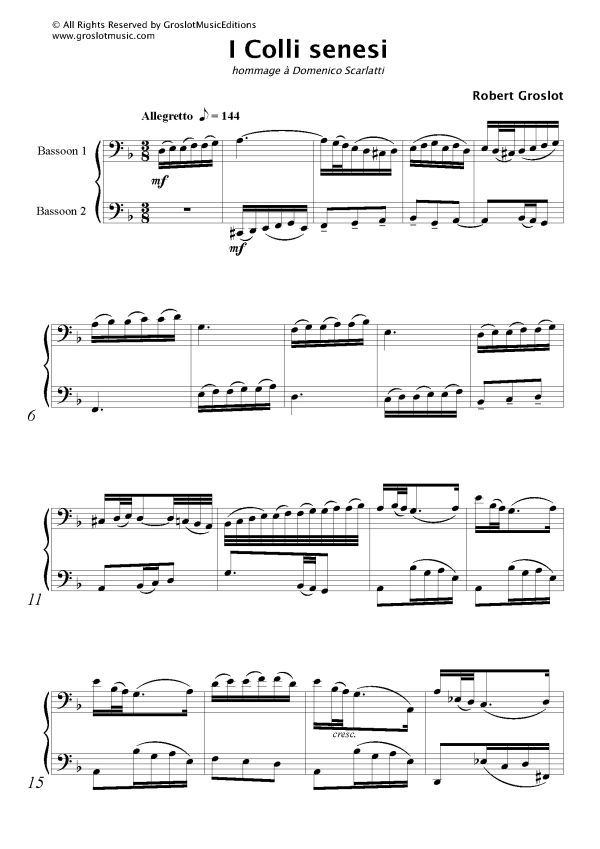 I colli senesi for 2 bassoons