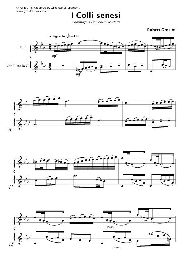 I colli senesi for flute and alto flute in C