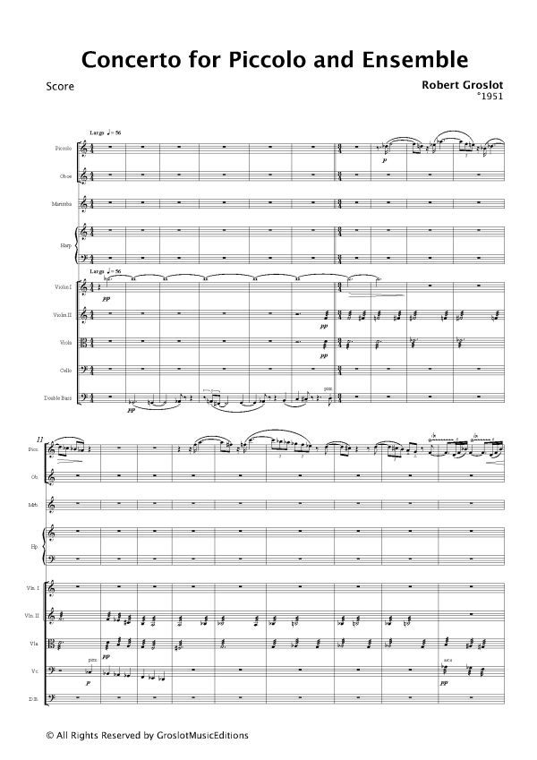 Concerto for piccolo and ensemble