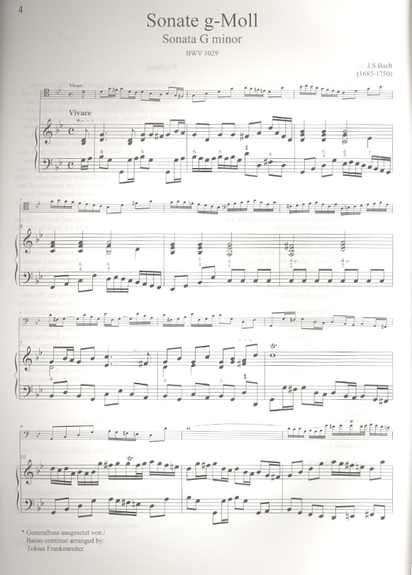 Sonate g-Moll BWV1029