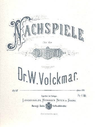 Nachspiele Band 3 op.139
