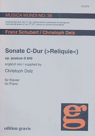 Reliquien-Sonate C-Dur D840
