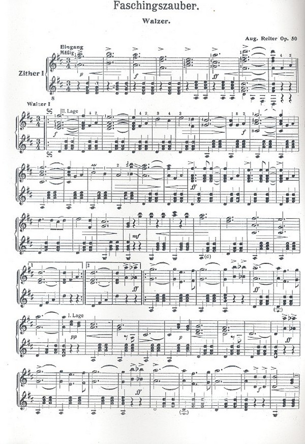 Faschingszauber op.50 für 1-2 Konzertzithern