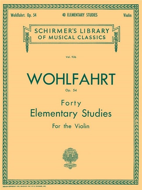 40 elementary Studies op.54