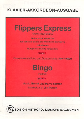 Flippers Express  und  Bingo: für Klavier