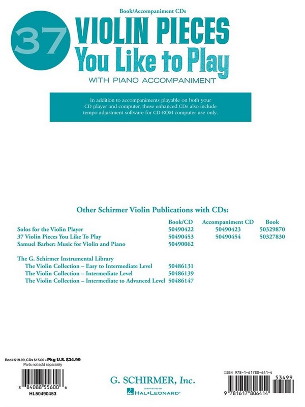 37 Violin Pieces You like to play (+CD)