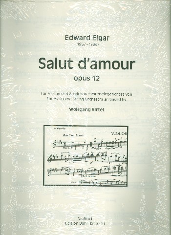 Salut d'amour op.12 für Violine und