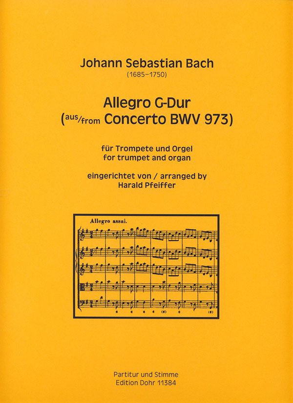 Allegro G-Dur BWV973 für Trompete und Orgel