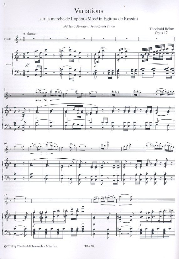 Variations sur la marche de l'opéra Mosé