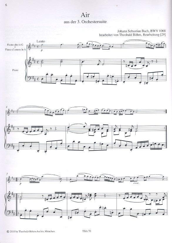 Air aus der 3. Orchestersuite D-Dur BWV1068 