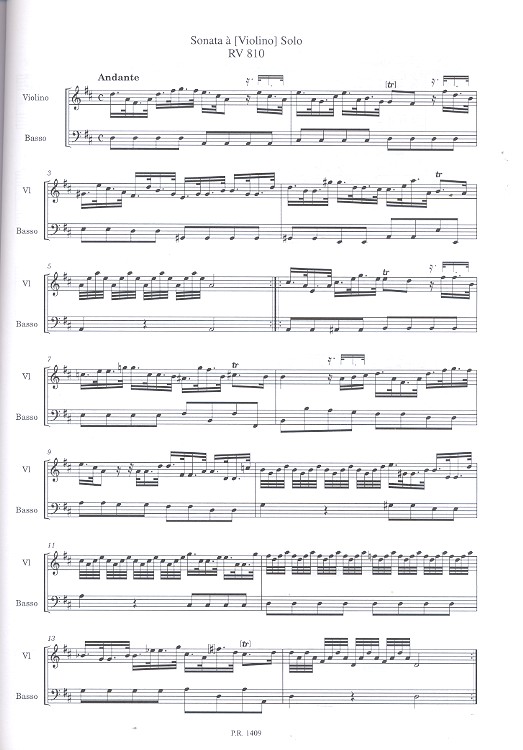 Sonate RV810 für Violine und Bc