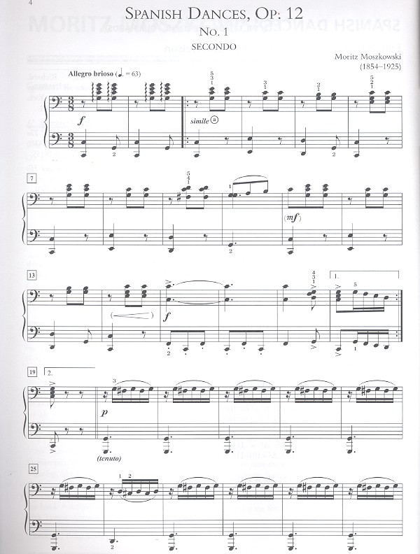Spanish Dances op.12 for piano 4 hands