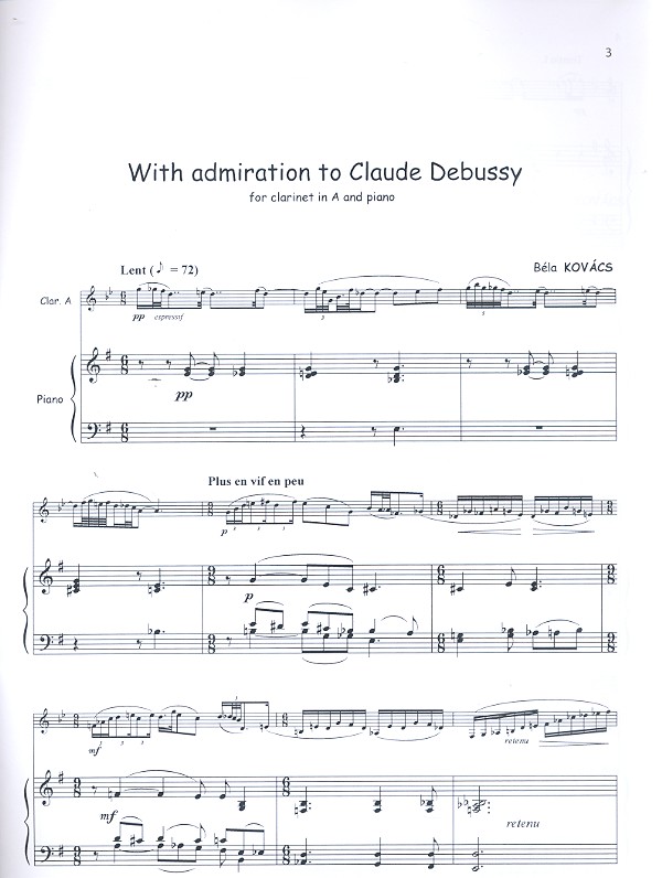 With Admiration to Claude Debussy