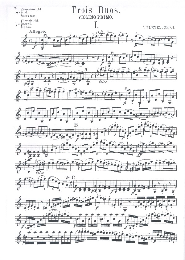 3 Duets op.61 for 2 violins
