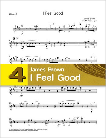 I feel good: für 4 Gitarren (Ensemble)
