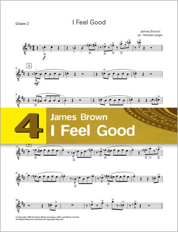 I feel good: für 4 Gitarren (Ensemble)