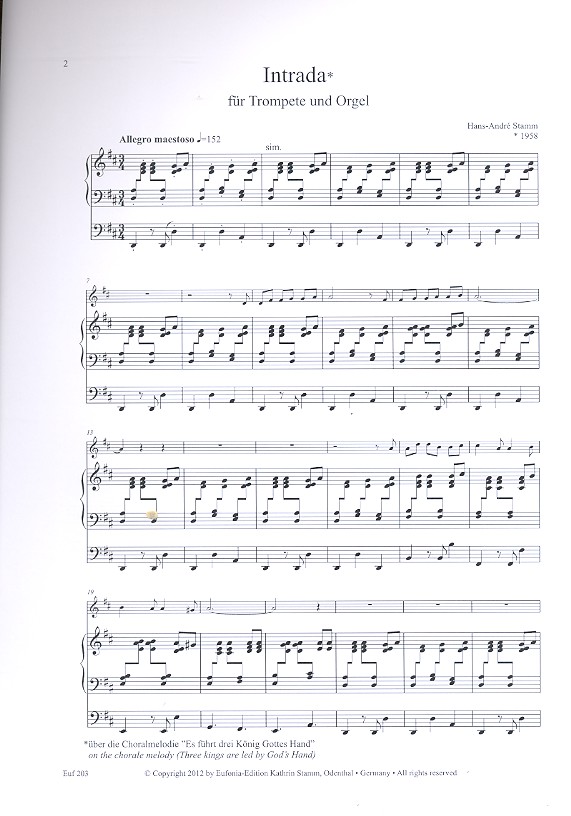 Werke für Trompete und Orgel (Pauken ad lib) Band 1