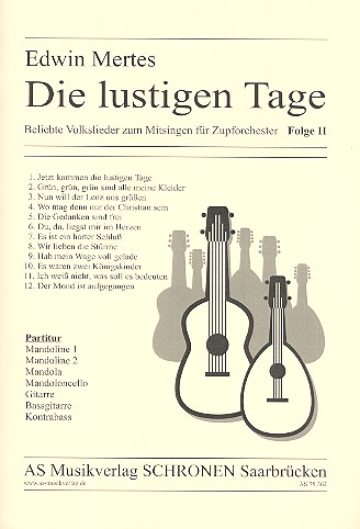 Die lustigen Tage Band 2: für Zupforchester