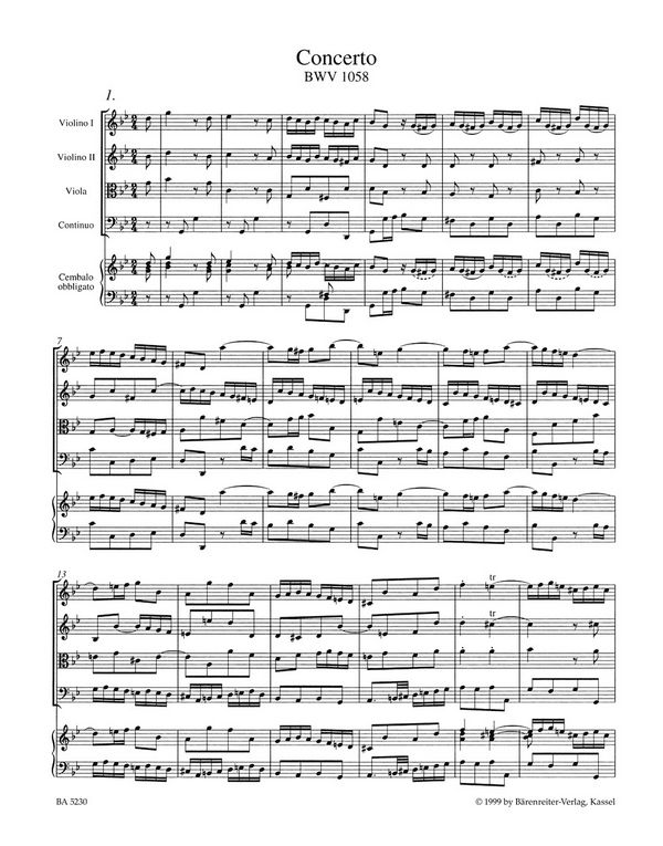 Konzert g-Moll BWV1058
