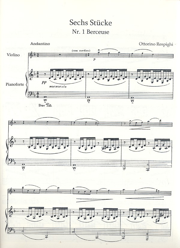 6 Stücke für Violine und Klavier